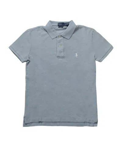 Polo Ralph Lauren Knit Collar Polo Shirt In Light Indigo
