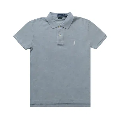 Pre-owned Polo Ralph Lauren Knit Collar Polo Shirt 'light Indigo' | Blue | Women's Size S