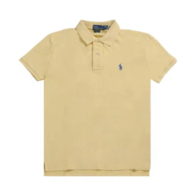 Pre-owned Polo Ralph Lauren Knit Collar Polo Shirt 'wicket Yellow' | Women's Size L