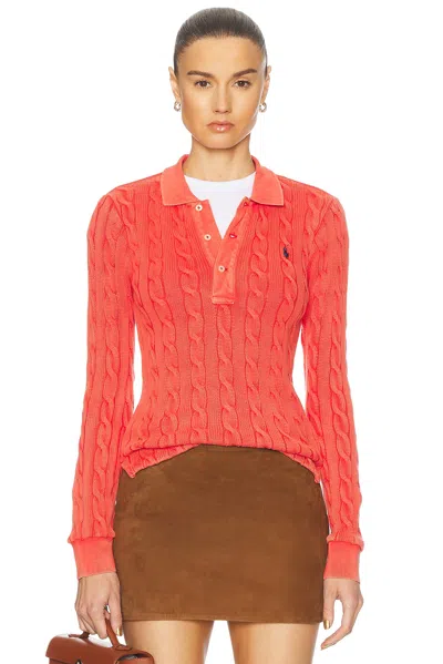 Polo Ralph Lauren Knit Collar Sweater In Red