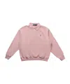Polo Ralph Lauren Knit Collar-sweatshirt In Pink Sand