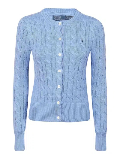 Polo Ralph Lauren Knit Cotton Cardigan In Blue