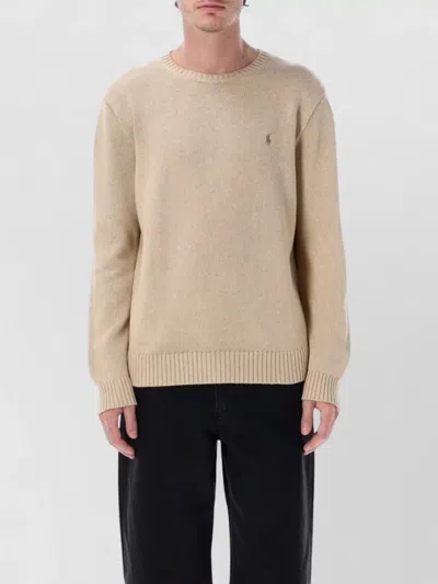 Polo Ralph Lauren Knit Crew Neck Sweater Long Sleeve In Animal Print