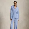 Polo Ralph Lauren Knit Long-sleeve Shirt & Pant Pajama Set In Ultramarine