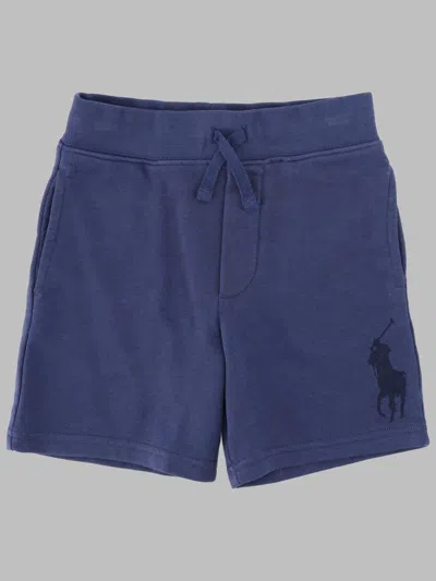 Polo Ralph Lauren Knit Mini Shorts For Boys In Blue