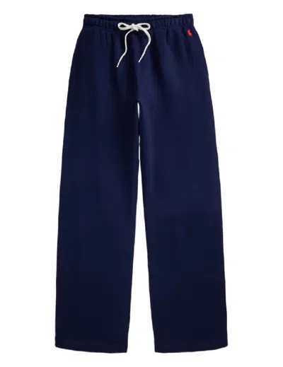 Polo Ralph Lauren Knit Open Bottom Sweatpants In Blue