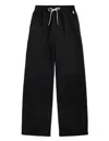 Polo Ralph Lauren Relaxed Fit Knit Open Bottom Trousers With Adjustable Waistband In Black