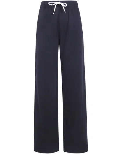 Polo Ralph Lauren Knit Open Bottom Sweatpants In Black