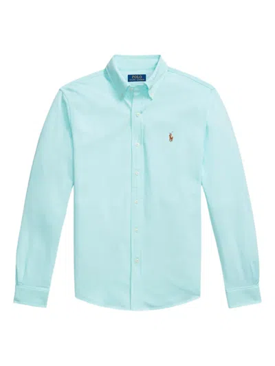 Polo Ralph Lauren Knit Oxford Shirt In Brown
