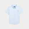 Polo Ralph Lauren Kids' Knit Oxford Short-sleeve Shirt In Office Blue
