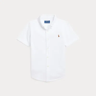 Polo Ralph Lauren Kids' Toddler & Little Boys Knit Oxford Short-sleeve Shirt In White