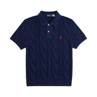 Pre-owned Polo Ralph Lauren Knit Polo 'newport Navy' | Blue | Women's Size M