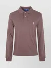 Polo Ralph Lauren Textured Knit Long-sleeve Polo With Classic Collar In Neutral