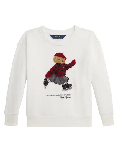 Polo Ralph Lauren Kids' Knit Pullover Sweatshirt In White
