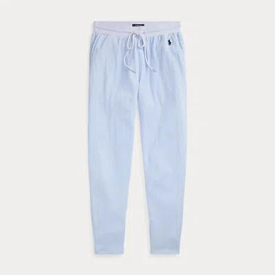 Polo Ralph Lauren Knit Seersucker Pajama Pant In Oxford Blue