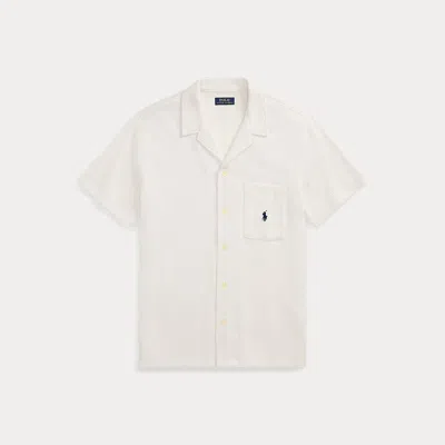 Polo Ralph Lauren Knit Seersucker Pajama Shirt In White