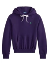 Polo Ralph Lauren Cozy Fleece Hoodie Drawstring Style In Purple