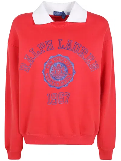Polo Ralph Lauren Knit Sweatshirt In Red