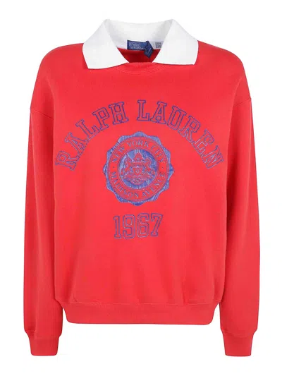 Polo Ralph Lauren Knit Sweatshirt In Red