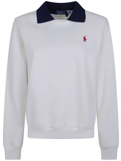 Polo Ralph Lauren Knit Sweatshirt In White