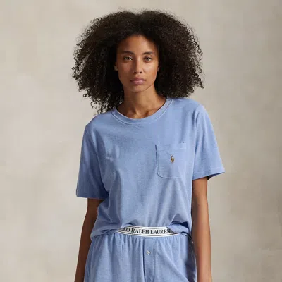 Polo Ralph Lauren Knit Tee & Boxer Short Pajama Set In Ultramarine