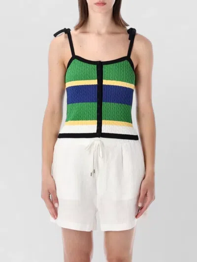 Polo Ralph Lauren Knit Top Micro Cable Knitwear In Green