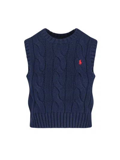 Polo Ralph Lauren Knit Vest In Blue