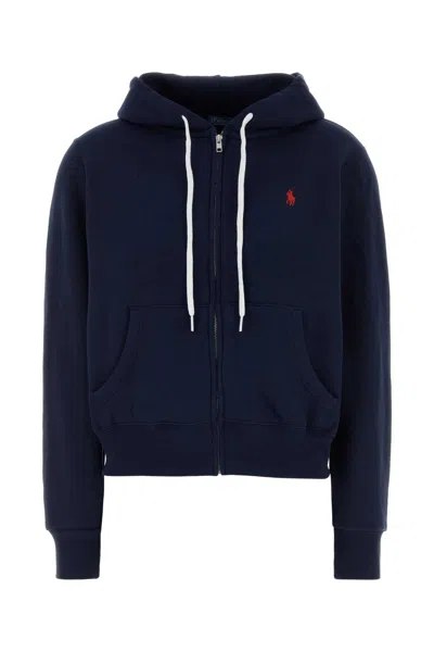 Polo Ralph Lauren Knit-full Zip-sweatshirt In Blue
