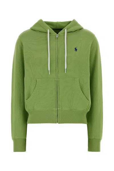 Polo Ralph Lauren Knit-full Zip-sweatshirt In Green