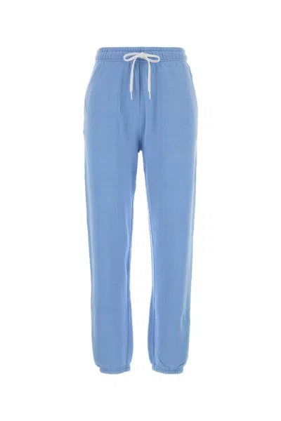 Polo Ralph Lauren Cotton Blend Jogger Trousers Elastic Waistband In Blue
