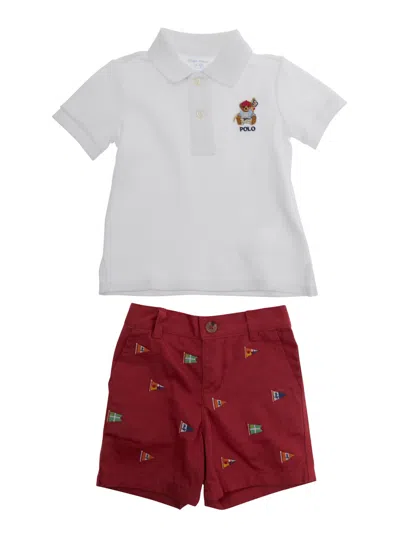 Polo Ralph Lauren Babies' Knit-short Set-outfit Set In Multi