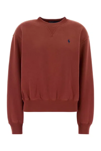 Polo Ralph Lauren Knit-sweatshirt In Burgundy