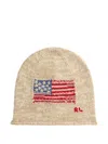 Polo Ralph Lauren Knitted Beanie Hat In Brown