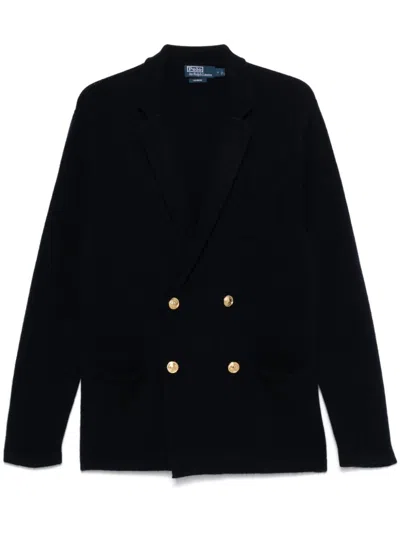 Polo Ralph Lauren Knitted Blazer In Blue