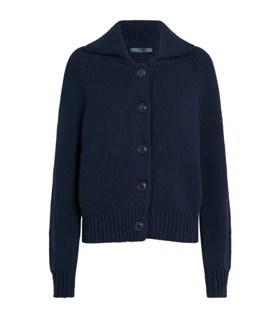 Polo Ralph Lauren Knitted Button-up Cardigan In Blue