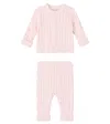 Polo Ralph Lauren Knitted Cotton Cardigan And Pants Set