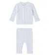 Polo Ralph Lauren Knitted Cotton Cardigan And Pants Set
