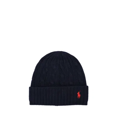 Polo Ralph Lauren Knitted Hat In Black