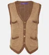 Polo Ralph Lauren Knitted Linen And Silk Vest In Beige