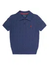 Polo Ralph Lauren Knitted Polo Shirt In Blue