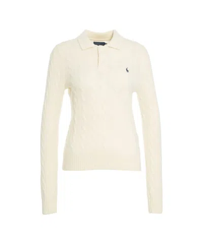 Polo Ralph Lauren Knitted Polo Shirt With Logo Embroidery In Multi