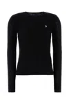 Polo Ralph Lauren Cable Wool And Cashmere Crewneck Jumper Clothing In Black