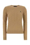 Polo Ralph Lauren Julianna Cable-knit Sweater In Brown
