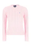Polo Ralph Lauren Cable Knit Crew Neck Sweater Knitwear Rose In Pink