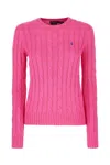 Polo Ralph Lauren Cable-knit Sweater With Blue Logo Embroidery