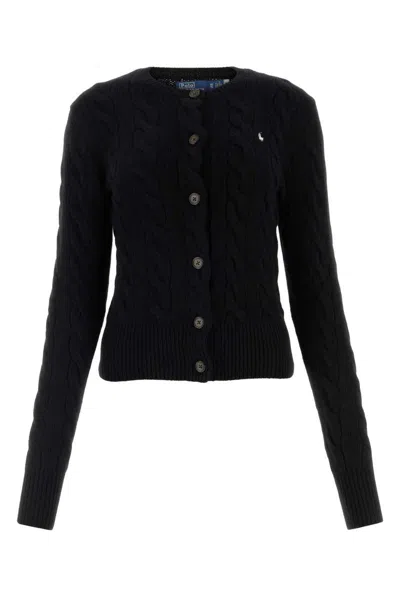 Polo Ralph Lauren Cable-knit Cardigan In Black