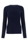 Polo Ralph Lauren Womens Hunter Navy Cable-knit Round-neck Cashmere Jumper In Blue