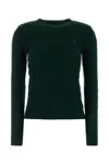 Polo Ralph Lauren Wool And Cashmere Cable Knit Crew Neck Sweater In Green