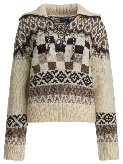 Polo Ralph Lauren Long-sleeved Sweater In Neutral