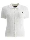 Polo Ralph Lauren Logo-embroidered Cable-knit Cotton Cardigan In White